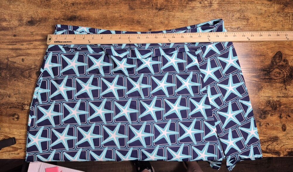 Lulu B Skirt Skort Womens XL Starfish UPF 50+ Tennis Core Golf Preppy Resort - Picture 5 of 12
